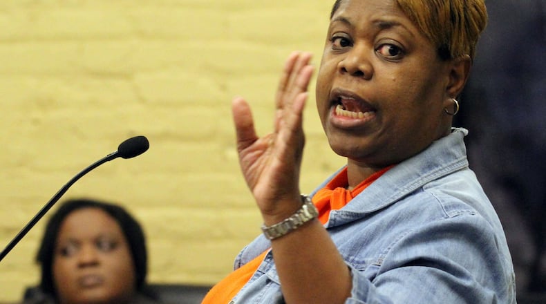 East Point Councilwoman Sharon Shropshire, seen here in a 2012 file photo, has long been a vocal critic of the city’s high utility rates. Records unearthed by a political opponent show the account linked to her home address is thousands of dollars in arrears, but the city has not cut off service. FILE PHOTO