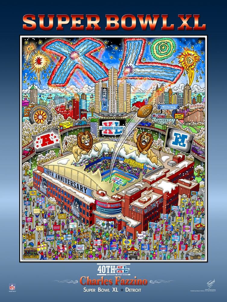 Fazzino 's Super Bowl posters