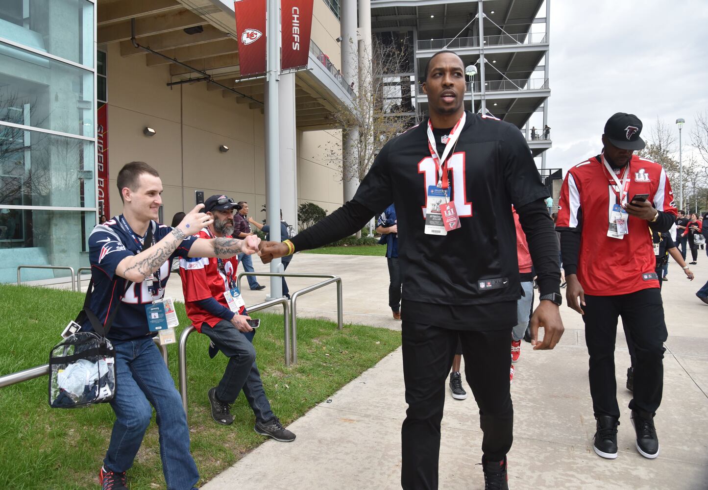 Falcons fans party in Houston on Super Bowl Sunday