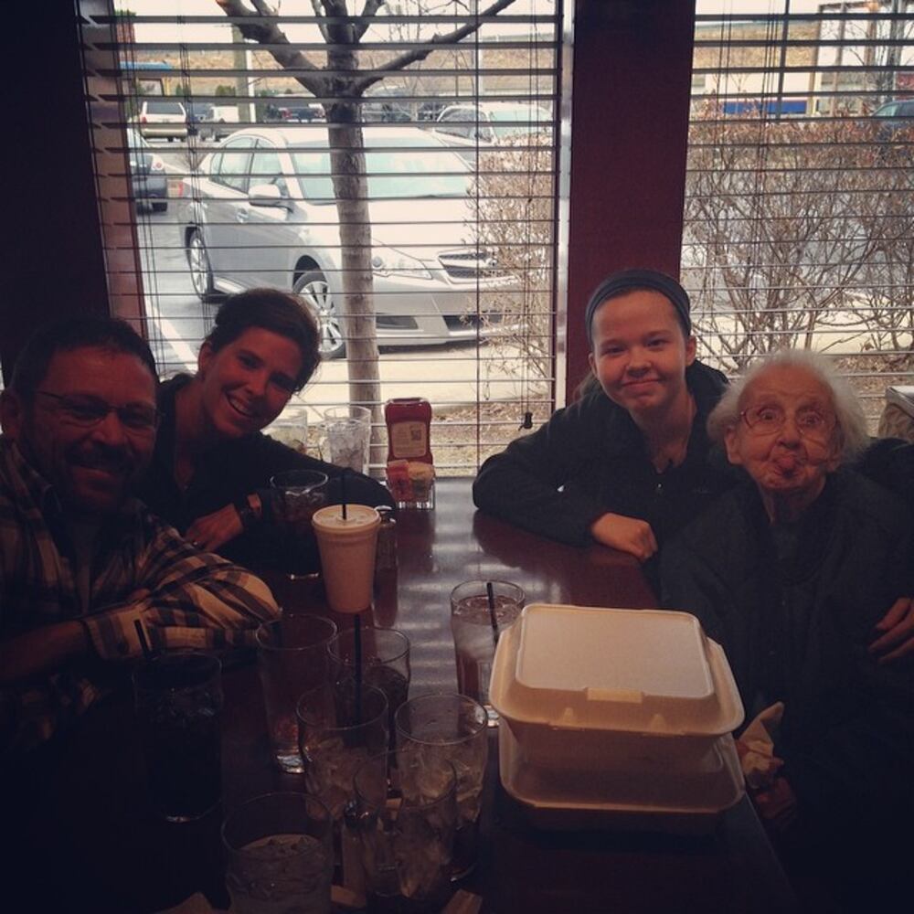 Our family, minus @zachbelden, because he's taking the picture. It's been awhile since Grandma got out of the house!