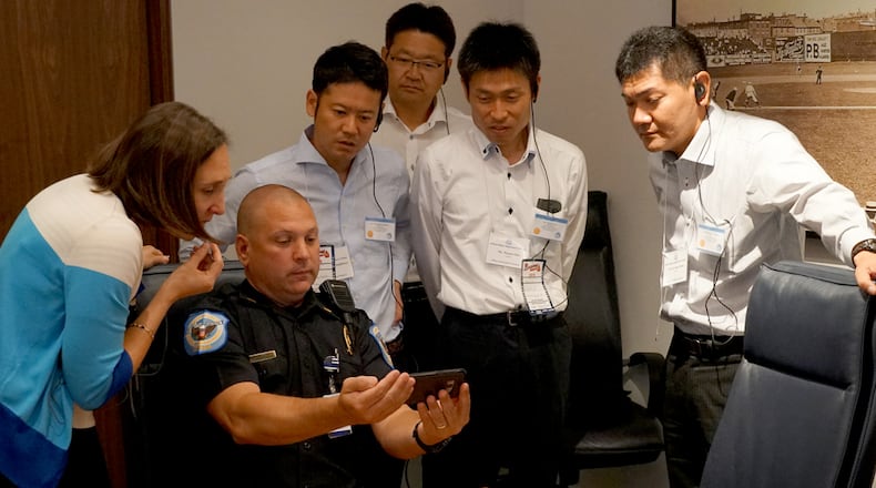 A team of Japanese leaders visited SunTrust Park and The Battery Atlanta recently to meet with Cobb County leaders as they consider building a similar complex in Japan. (Courtesy of Cobb County)