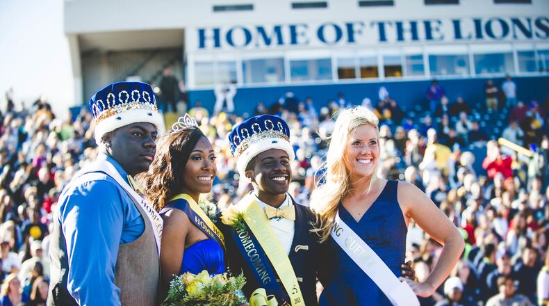 The Homecoming Royal Court celebrates.