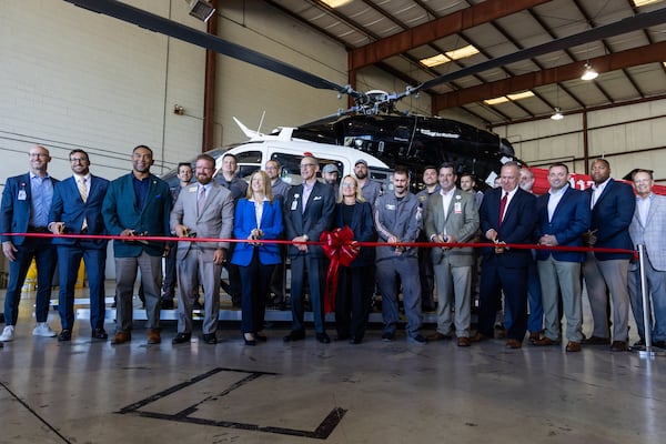 Grady Health System launched Grady Air, the hospital’s brand-new medical aircraft, with a ribbon-cutting ceremony at Fulton County Executive Airport. (Courtesy of Grady Health System)