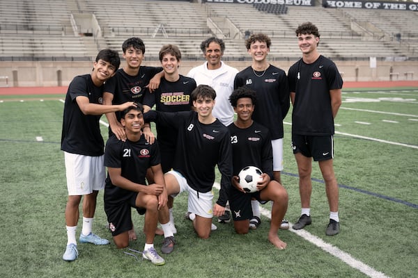 Dr. Neeru Jayanthi serves as the team physician for the Johns Creek High School men’s soccer team, which won its first Class 5A state championship this spring. (Courtesy of Jack Kearse/Emory University)