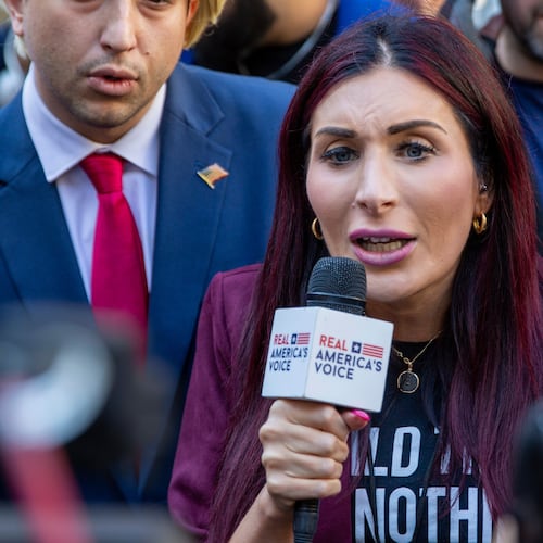 FILE - Right-wing activist Laura Loomer, April 15, 2024, in New York. (AP Photo/Ted Shaffrey, File)