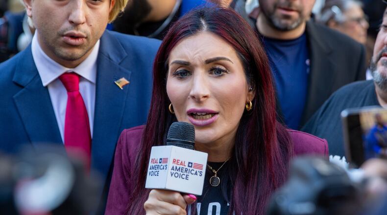 FILE - Right-wing activist Laura Loomer, April 15, 2024, in New York. (AP Photo/Ted Shaffrey, File)