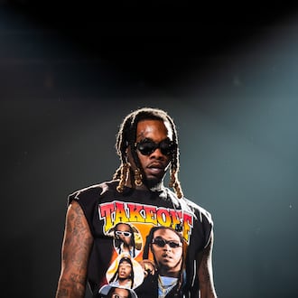 Offset, Georgia native and former member of Migos, performed for a packed crowd at the Coca-Cola Roxy on April 10, 2024. (Ryan Fleisher for the AJC)