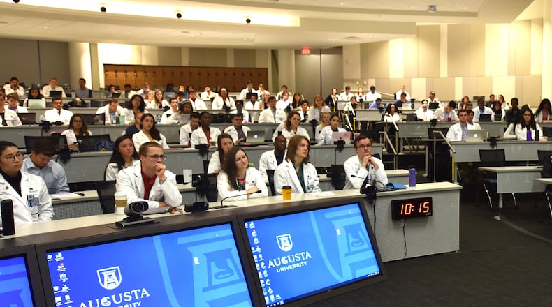 Students at the Medical College of Georgia at Augusta University. PHOTO CONTRIBUTED.