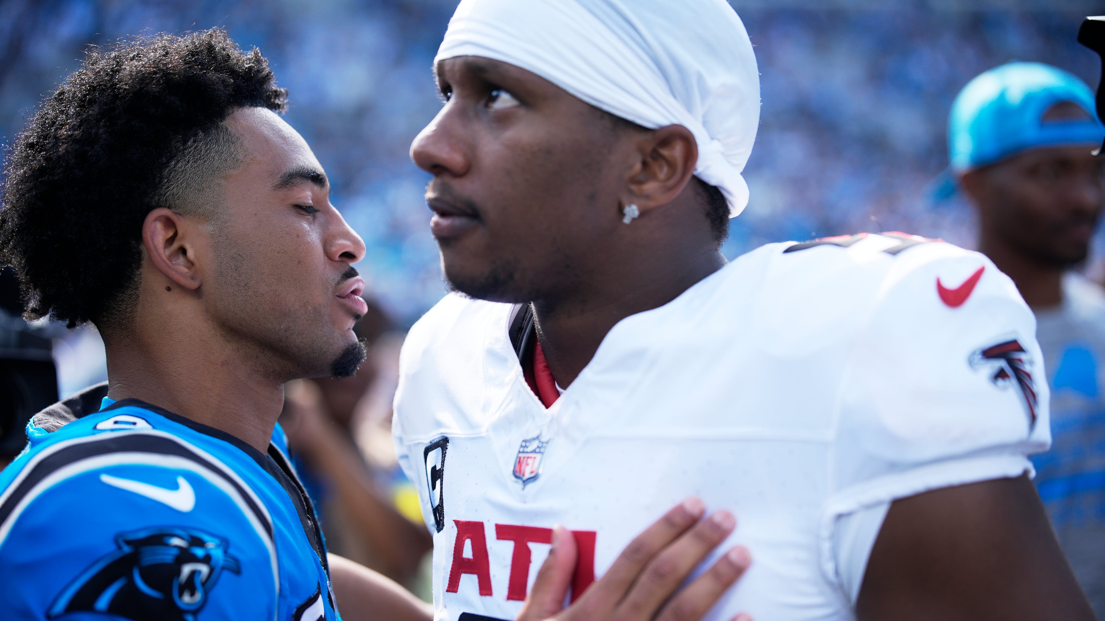 Falcons' quarterback Michael Penix Jr. had the worst game of his career in a 30-0 loss to the Panthers. (Jacob Kupferman/AP)
