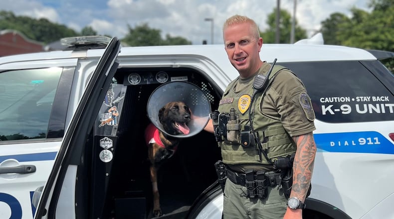 K-9 Kai had his front left leg amputated after being shot while helping in during an aggravated battery call in May.