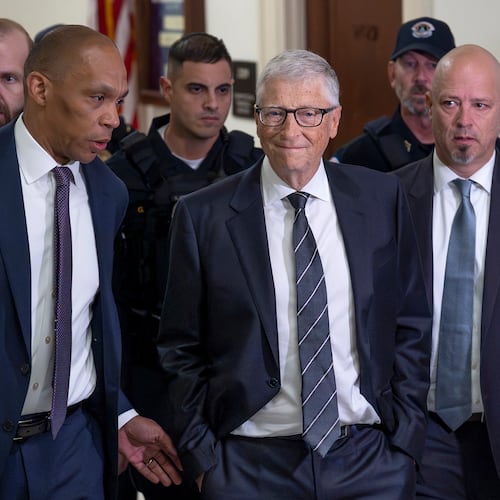 Bill Gates, co-founder of Microsoft, arrives on Capitol Hill for a closed-door interview with the House Oversight Committee investigating convicted sex offender Jeffrey Epstein, in Washington, Wednesday, June 10, 2026. (AP Photo/J. Scott Applewhite)