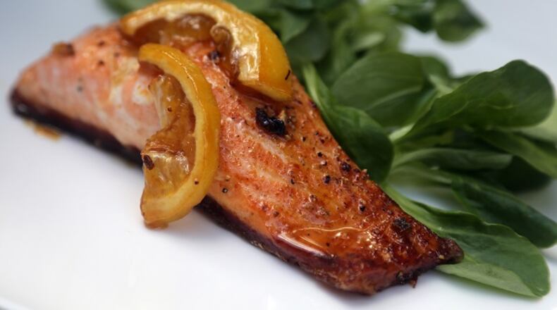 Lemon, Honey and Garlic-Glazed Salmon. When choosing salmon, go with the thickest cuts. From there, all you need is a few ingredients: garlic, fresh lemon juice and lemon slices, honey, salt and pepper. (Regina H. Boone/Detroit Free Press/TNS)