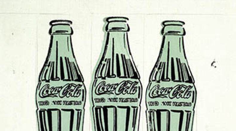 "Three Coke Bottles" (1962) by Andy Warhol will be included in the exhibit “The Coca-Cola Bottle: An American Icon at 100,” opening at the High Museum of Art on Feb. 28.