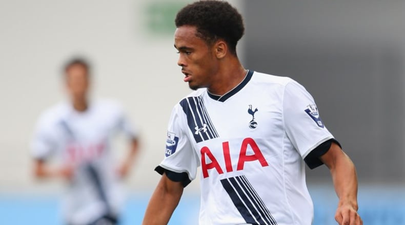 Anton Walkes, shown here playing for Tottenham Hotspur.
