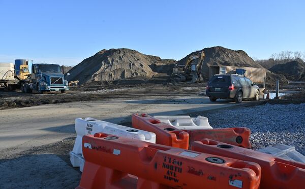 A waste pile is shown on one of several sites run by TAV Holdings Inc. on Wednesday, January 26, 2022. The Environmental Protection Agency issued an emergency order in January 2022 against the facility, saying hazardous waste releases from the site may threaten the public and the environment. 