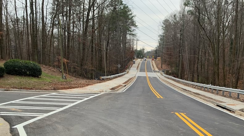 The bridge over Cauley Creek in Johns Creek has been replaced and traffic fully reopened. COURTESY CITY OF JOHNS CREEK