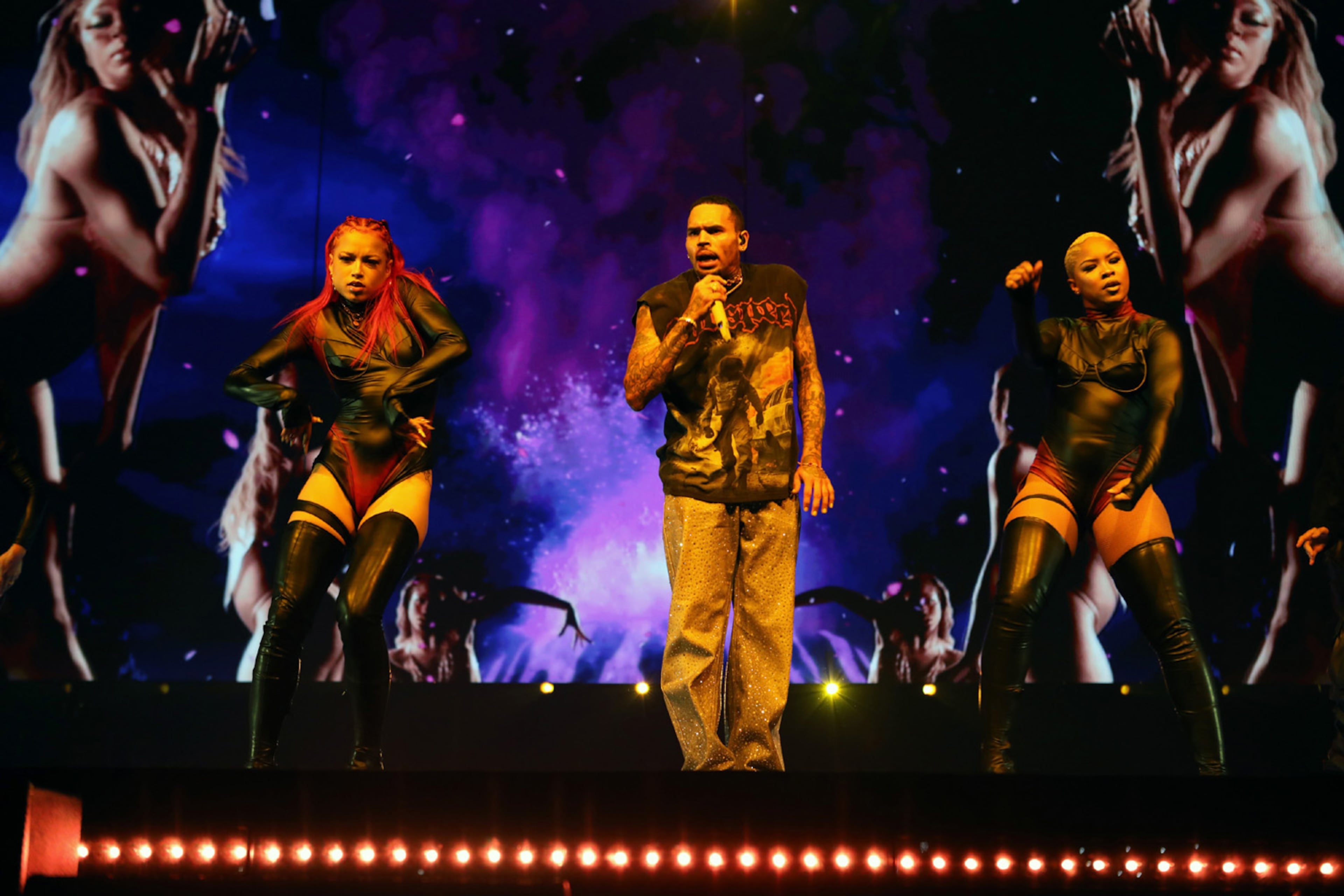 One fan who posted on TikTok after missing out on seeing Chris Brown, pictured performing in Atlanta in 2024, said she waited for three hours to get a replacement ticket before giving up on a 'bucket list item' and going home. (Robb Cohen for the AJC)