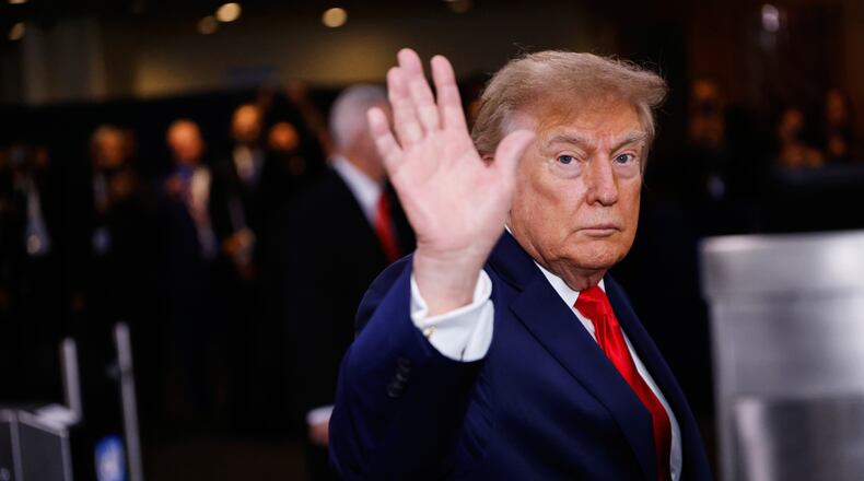 United States President Donald Trump arrives for the 81st session of the United Nations General Assembly at United Nations headquarters, Tuesday, Sept. 22, 2026. (AP Photo/Stefan Jeremiah)