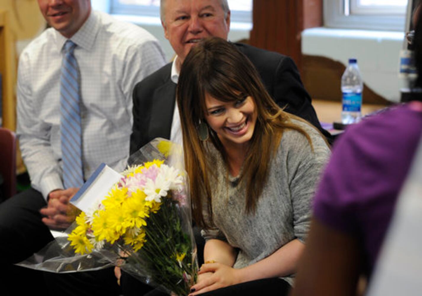 Hilary Duff visits Bethune Elementary