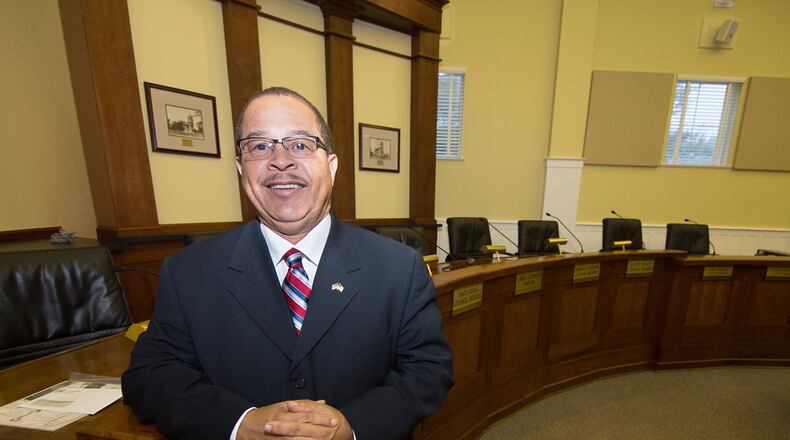 Fayetteville Mayor Ed Johnson said Wednesday the south metro community must intensify its efforts to stop the coronavirus spread. STEVE SCHAEFER / SPECIAL TO THE AJC