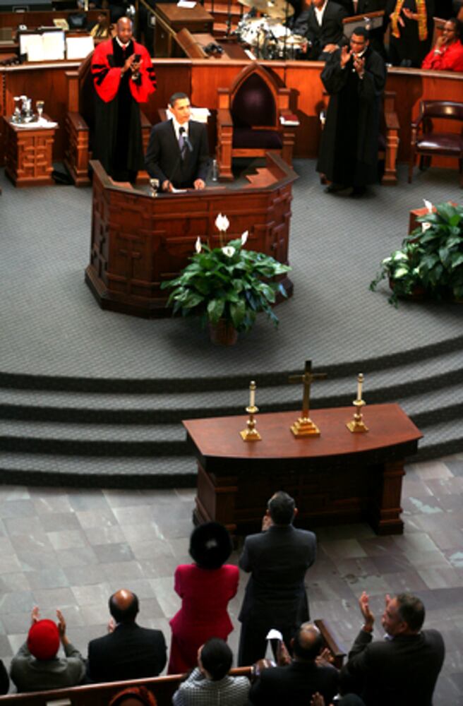 Sen. Barack Obama visits Ebenezer