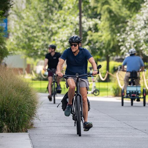 A proposed resolution introduced Tuesday calls on Mayor Andre Dickens’ office to collaborate with MARTA and Atlanta Beltline, Inc. to get the ball rolling on Beltline rail. File photo. (Ben Hendren for the AJC)