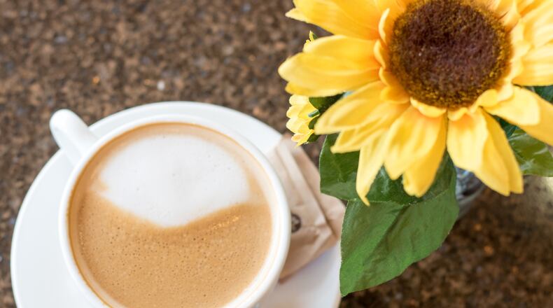 A latte at in the sunny Golden Drops Cafe. CONTRIBUTED BY HENRI HOLLIS