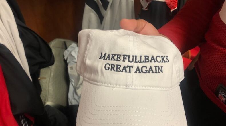 Falcons fullback Keith Smith wants to "Make Fullbacks Great Again" in the NFL. (By D. Orlando Ledbetter/dledbetter@ajc.com)