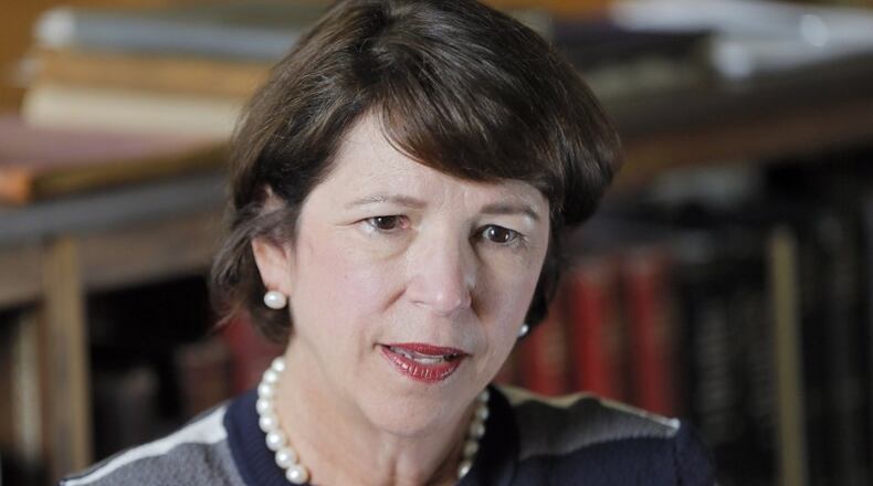 Wesleyan College President Vivia Fowler took the helm of the school in July 2017 and has overseen an effort the past year for the school to reconcile and atone for racism in its history. Her tenure includes the decision announced in July 2018 to end use of class names rooted in an era when the school openly celebrated the Ku Klux Klan. (Photo: Bob Andres/The Atlanta Journal-Constitution)