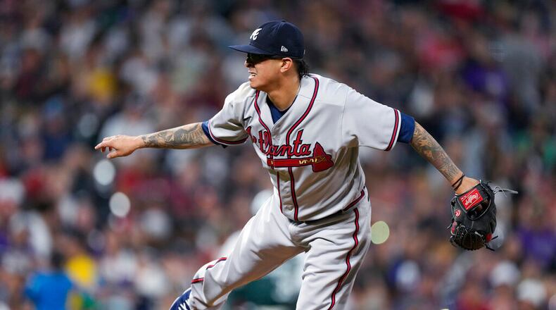 Reliever Jesse Chavez is back with the Braves. (AP Photo/David Zalubowski)