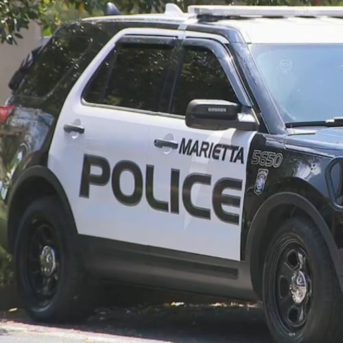 Marietta police responded to a fatal hit-and-run crash on I-75 early Wednesday. (Courtesy of Channel 2 Action News)