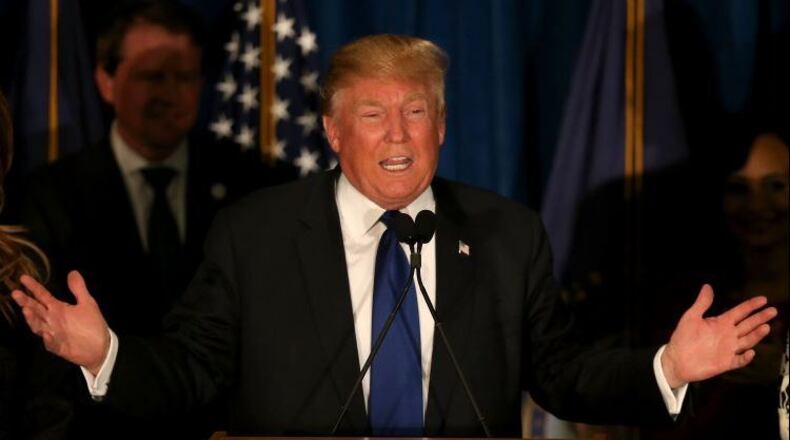 Trump declares victory in Manchester, N.H. (Joe Raedle / Getty Images)