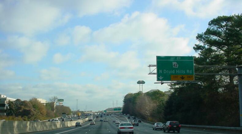 Funding for improvements at the interchange of I-85 and North Druid Hills Road have been awarded by the Atlanta Regional Commission. AJC file photo