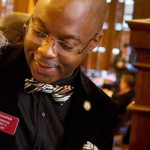 FLE - Rep. Dexter Sharper, D-Valdosta, is photographed at the capitol Monday, Jan. 11, 2016, in Atlanta. (AP Photo/David Goldman, File)
