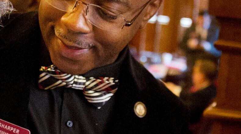 FLE - Rep. Dexter Sharper, D-Valdosta, is photographed at the capitol Monday, Jan. 11, 2016, in Atlanta. (AP Photo/David Goldman, File)