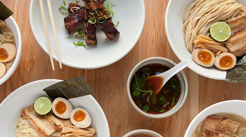 A selection of menu items from Okiburu.