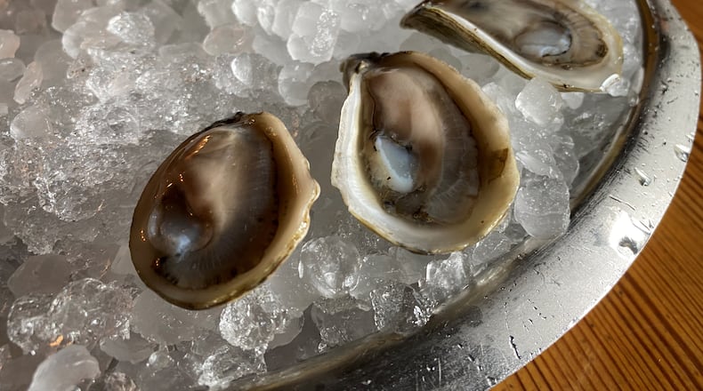 Shiny Dimes oysters are petite with a pleasant earthy mushroom flavor.
Bob Townsend for the Atlanta Journal Constitution.