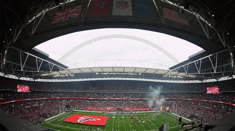 Atlanta Falcons played the Detroit Lions at Wembley Stadium on Oct. 26, 2014, in London.