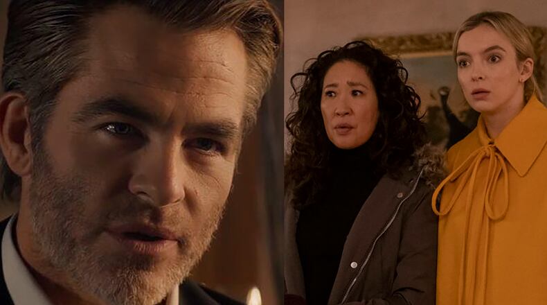 Chris Pine stars in a new Amazon film "Watch All the Old Knives" while BBC America airs the "Killing Eve' series finale.