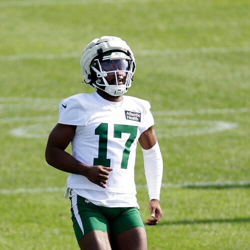 FILE - New York Jets cornerback Kris Boyd takes part in an NFL football training camp, July 23, 2025, in Florham Park, N.J. (AP Photo/Adam Hunger, File)