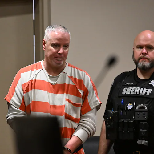 Colin Gray, father of Apalachee High School shooter Colt Gray, enters the courtroom during his sentencing hearing at Barrow County Superior Court on Thursday, July 30, 2026, in Winder. (Hyosub Shin/AJC)