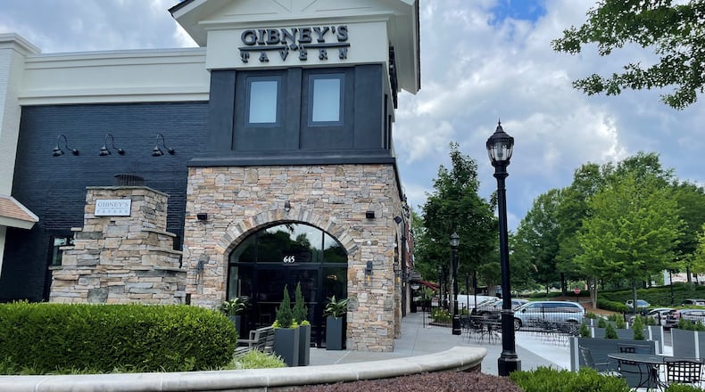 The exterior of Gibney's Tavern at the Avenue West Cobb.