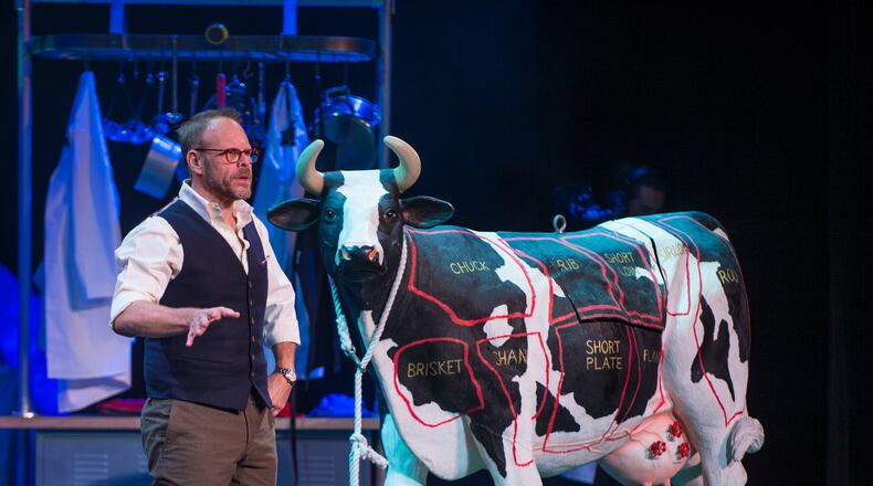 Alton Brown's live show is a family-friendly presentation that incorporates music, cooking demos and nutritional info. Photos: David Allen Alton Brown's live show is a family-friendly presentation that incorporates music, cooking demos and nutritional info. Photos: David Allen