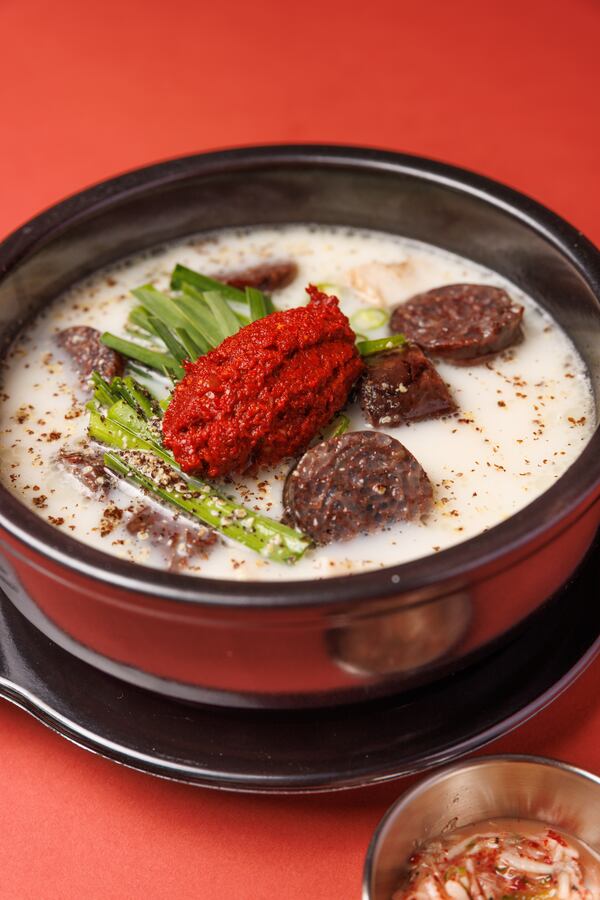 Soondae guk, a Korean blood sausage soup, is on the menu at Spring 2nd Branch. (Courtesy of Peter Ho)