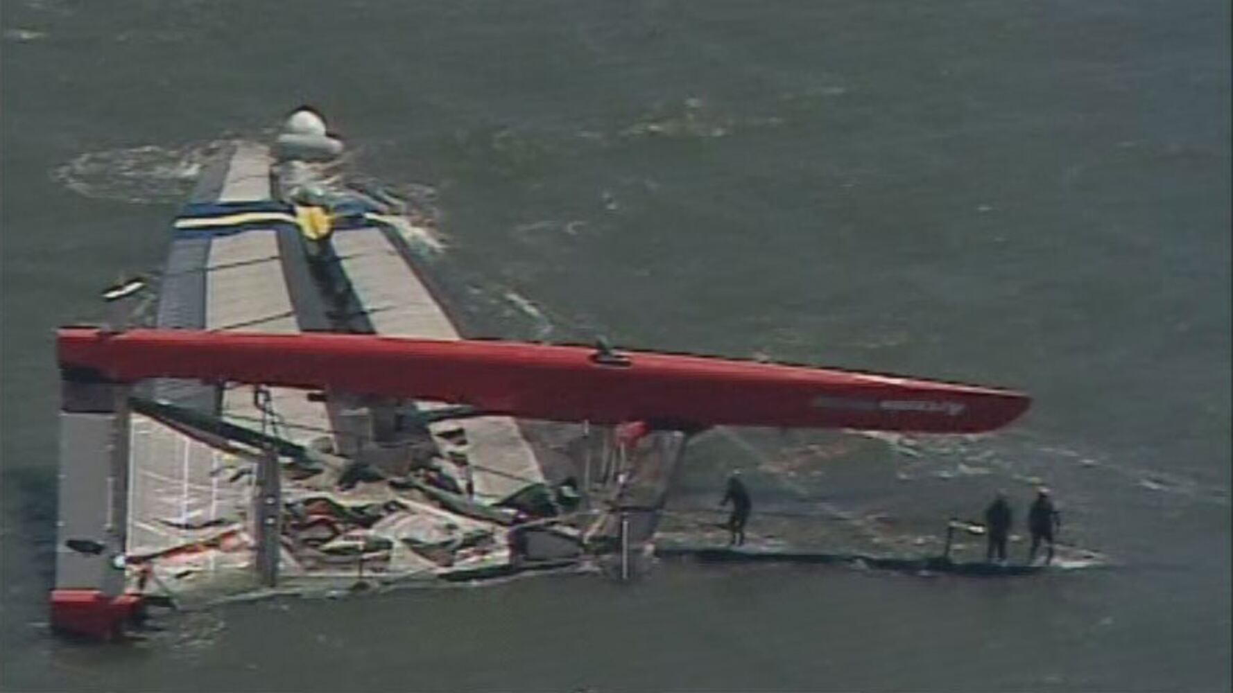 Artemis America's Cup boat capsize