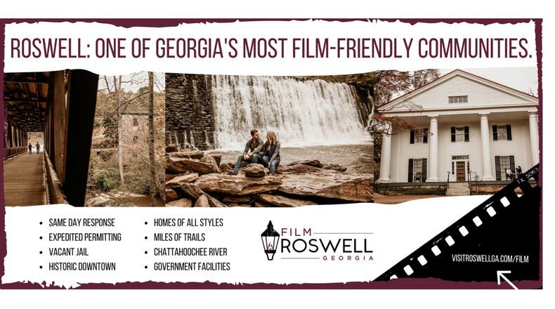 The Roswell Mayor's Movie Task Force intends to use a combination of print and digital advertising and Geoframing to attract future movie productions. Shown here is one possible advertisement. (Courtesy City of Roswell)