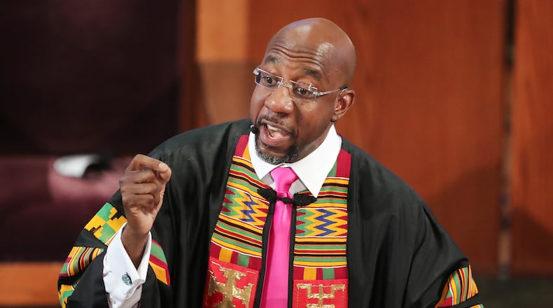 “I intend to return to my pulpit and preach on Sunday mornings and to talk to the people,” the Rev. Raphael Warnock told CNN after his senate win. (AJC FILE PHOTO / Curtis Compton ccompton@ajc.com)