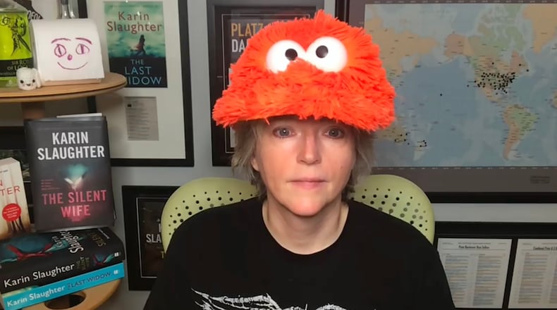 Atlanta crime writer Karin Slaughter shows her lighter side in videos posted to her social media accounts. Contributed