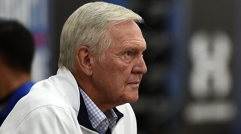 NBA Hall of Famer and current executive board member of the Golden State Warriors Jerry West watches action during Day Two of the NBA Draft Combine at Quest MultiSport Complex on May 12, 2017 in Chicago, Illinois. (Photo by Stacy Revere/Getty Images)
