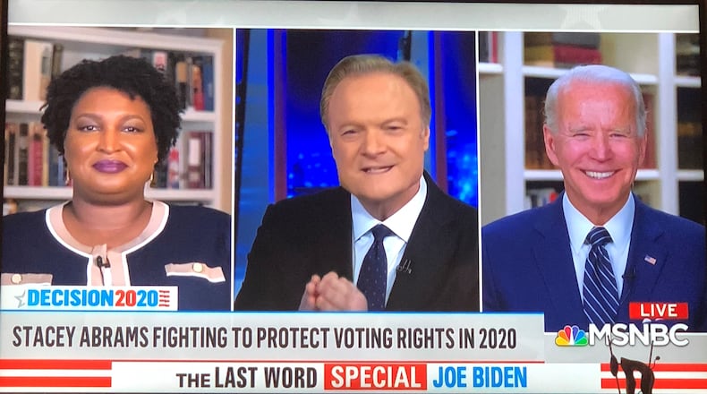 Stacey Abrams and Joe Biden.